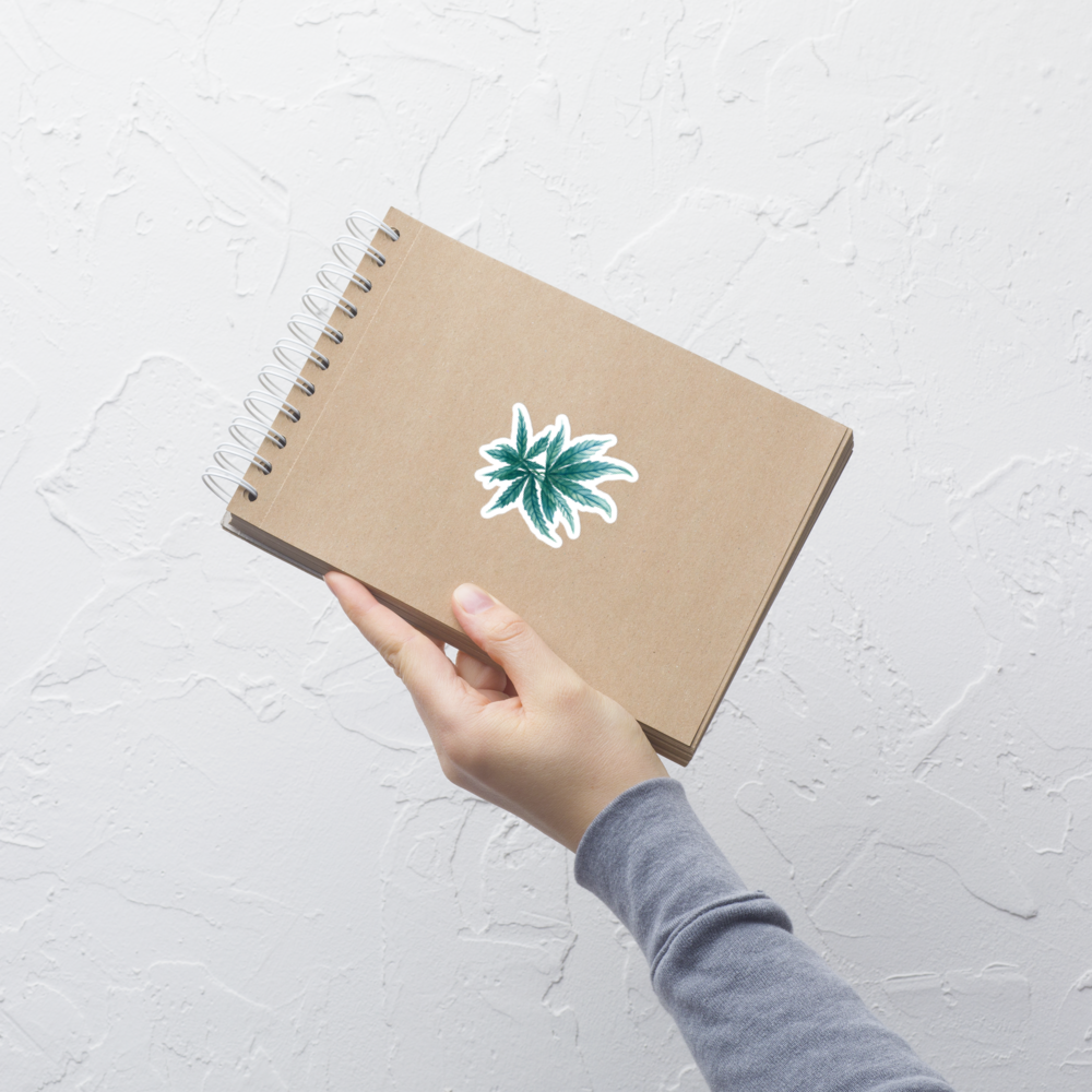 "Teal Dreamleaf" Vinyl Sticker