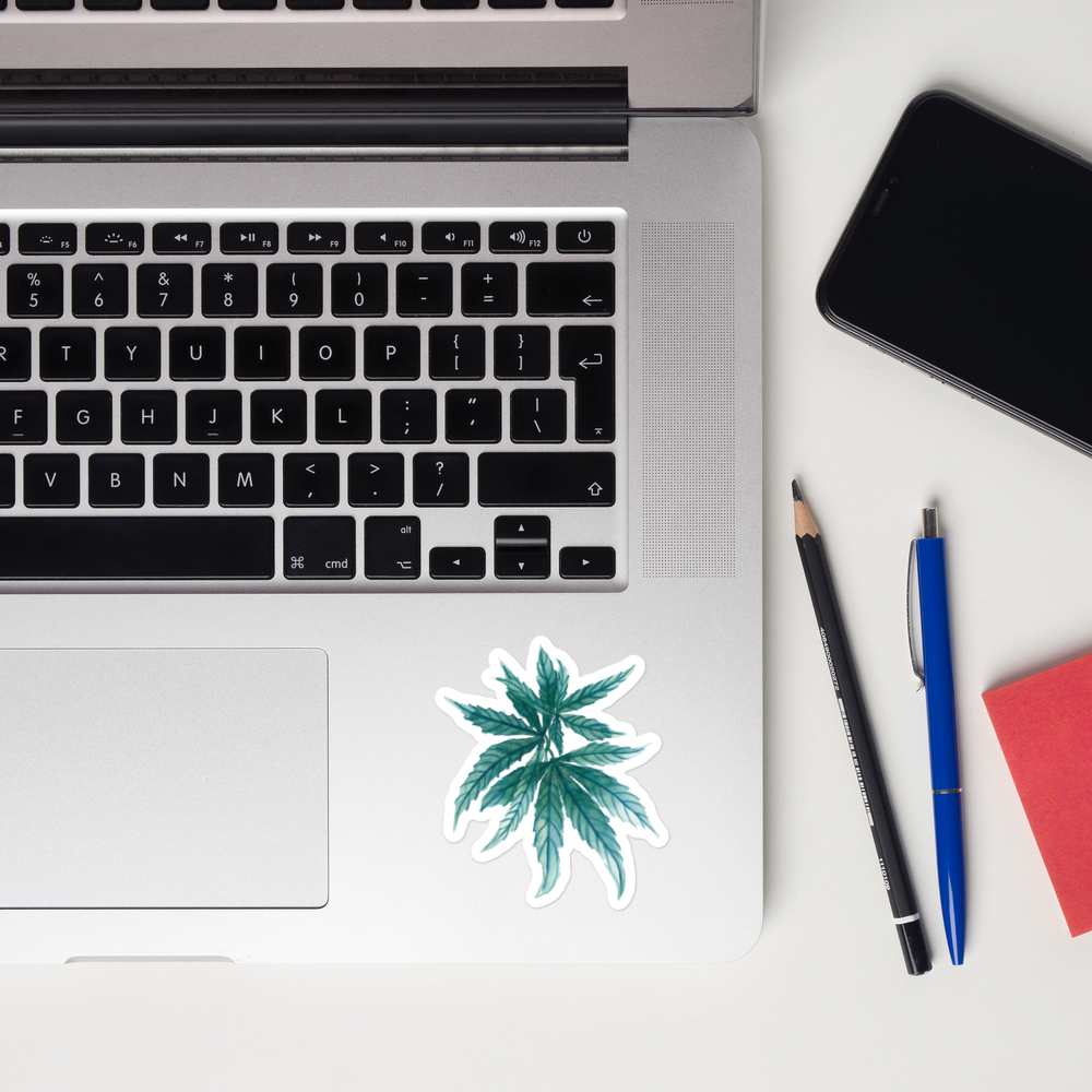 "Teal Dreamleaf" Vinyl Sticker