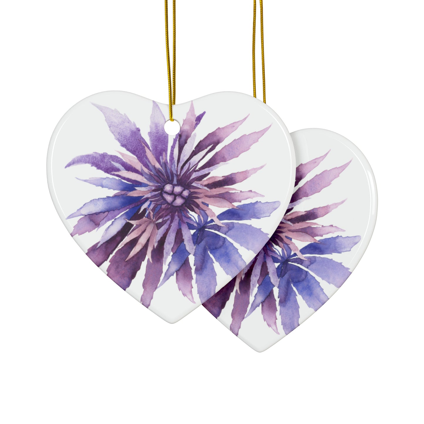 Ceramic Holiday Ornaments - Purple Passion