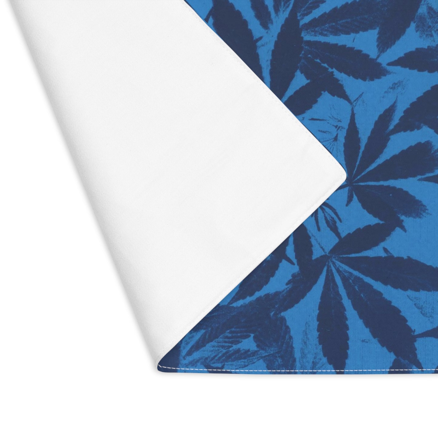 100% Cotton Placemat, 1pc - Cyanotype on Bold Blue