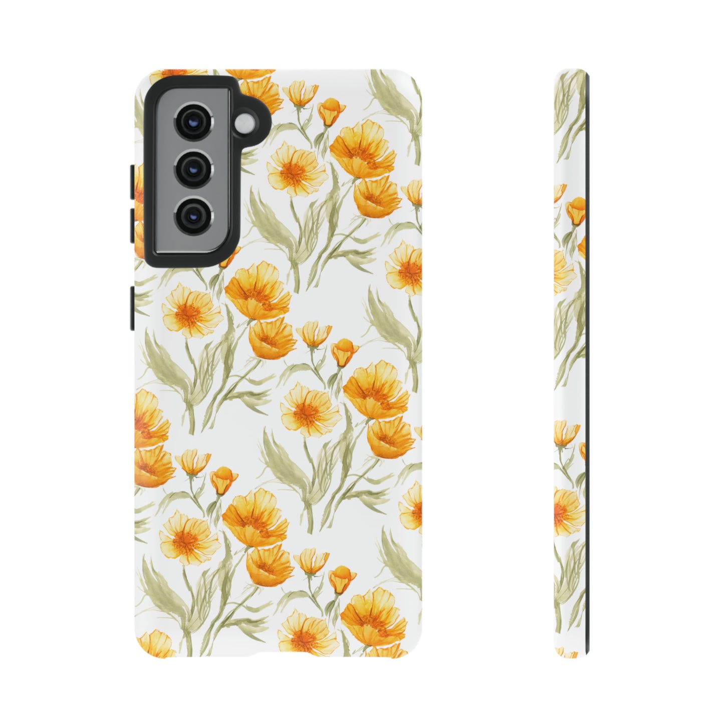 Tough Cell Phone Cases - Golden Poppies Print