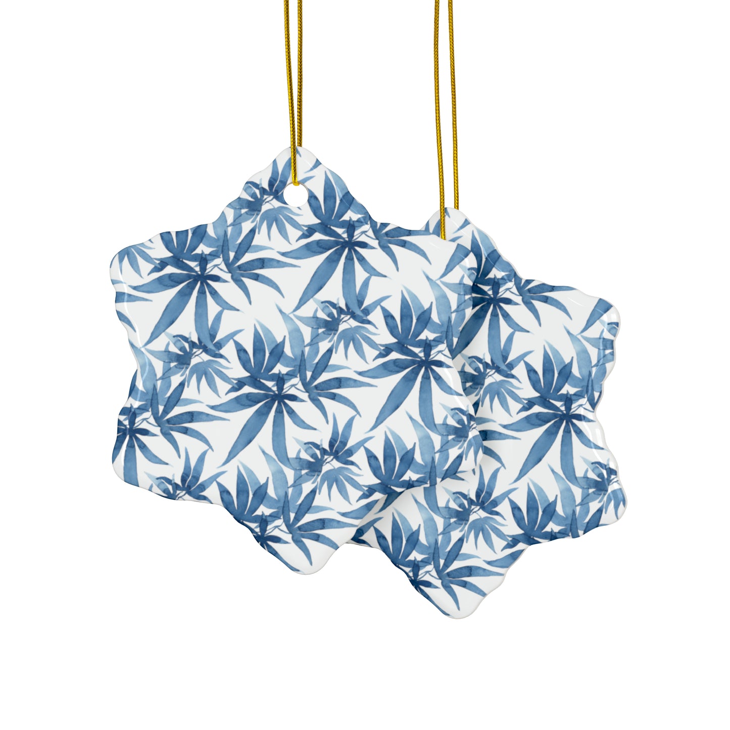 Ceramic Holiday Ornaments - Ocean Haze