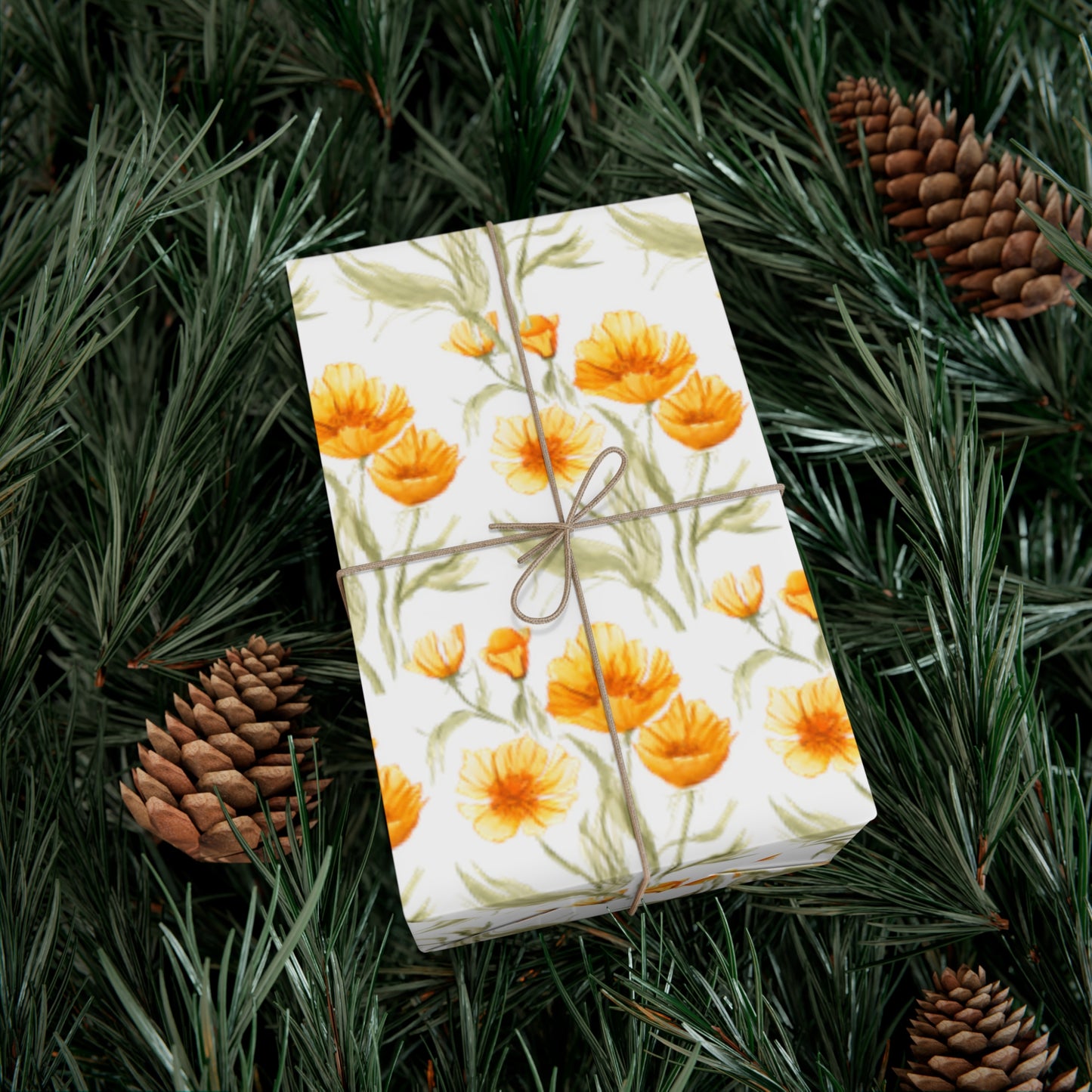 Gift Wrap Papers - Golden Poppies Wrapping Paper