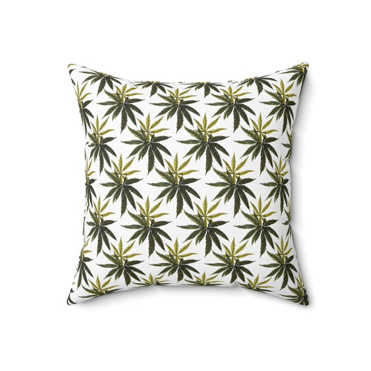 Faux Suede Square Pillow - Olive Smoke