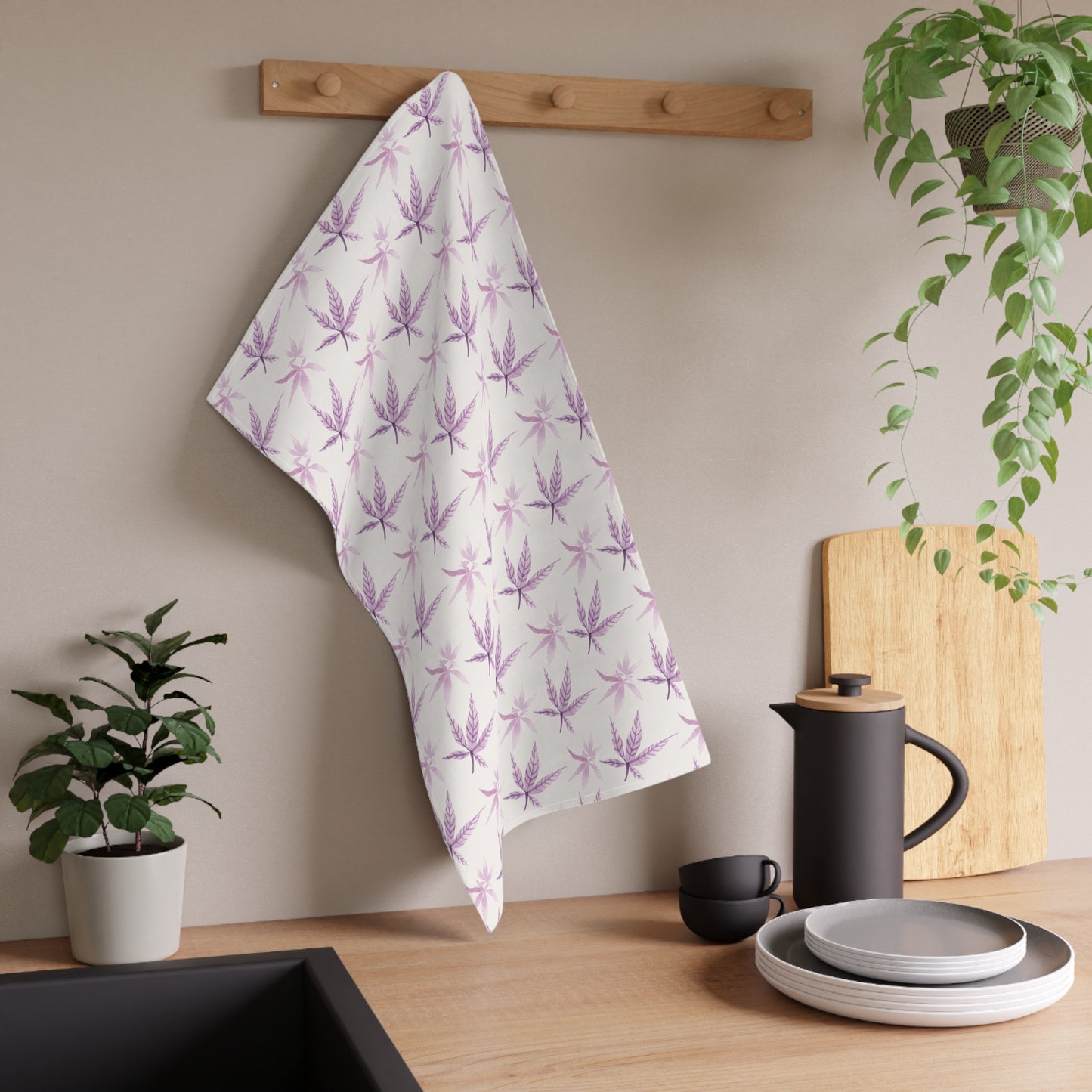 100% Cotton Twill Kitchen Towel - Lilac Haze