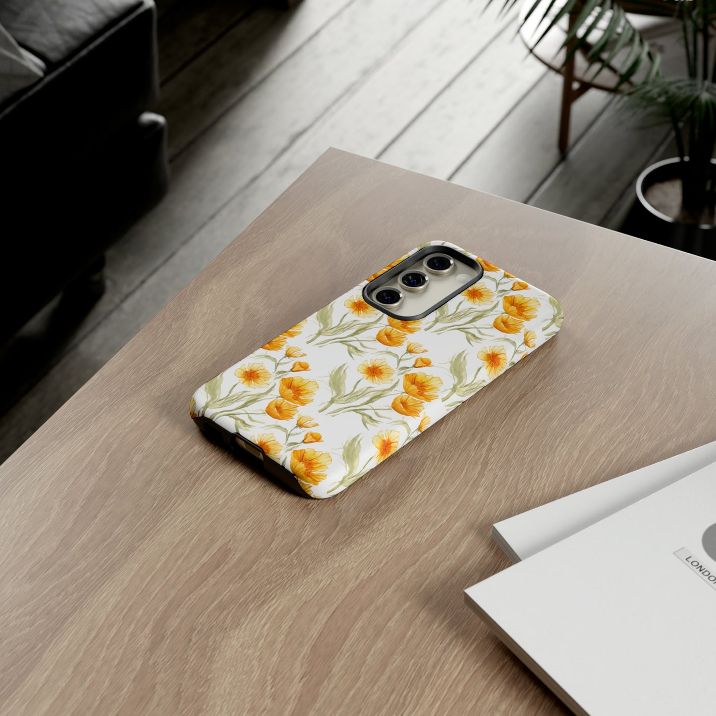 Tough Cell Phone Cases - Golden Poppies Print