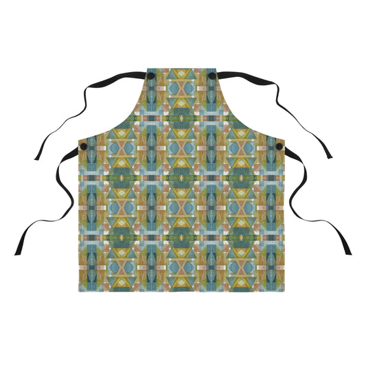 Apron - Painterly Plaid, Cool Colors