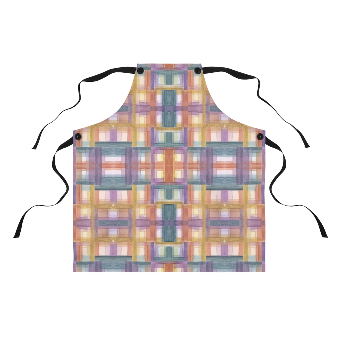 Apron - Painterly Plaid, Warm Colors