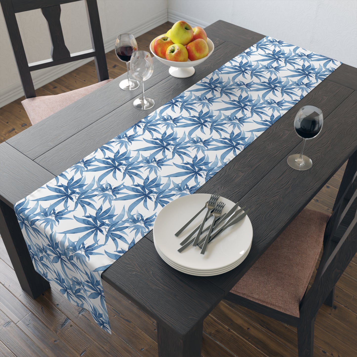 Table Runner 100% Cotton - Ocean Haze