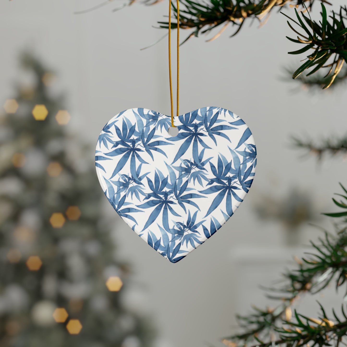 Ceramic Holiday Ornaments - Ocean Haze