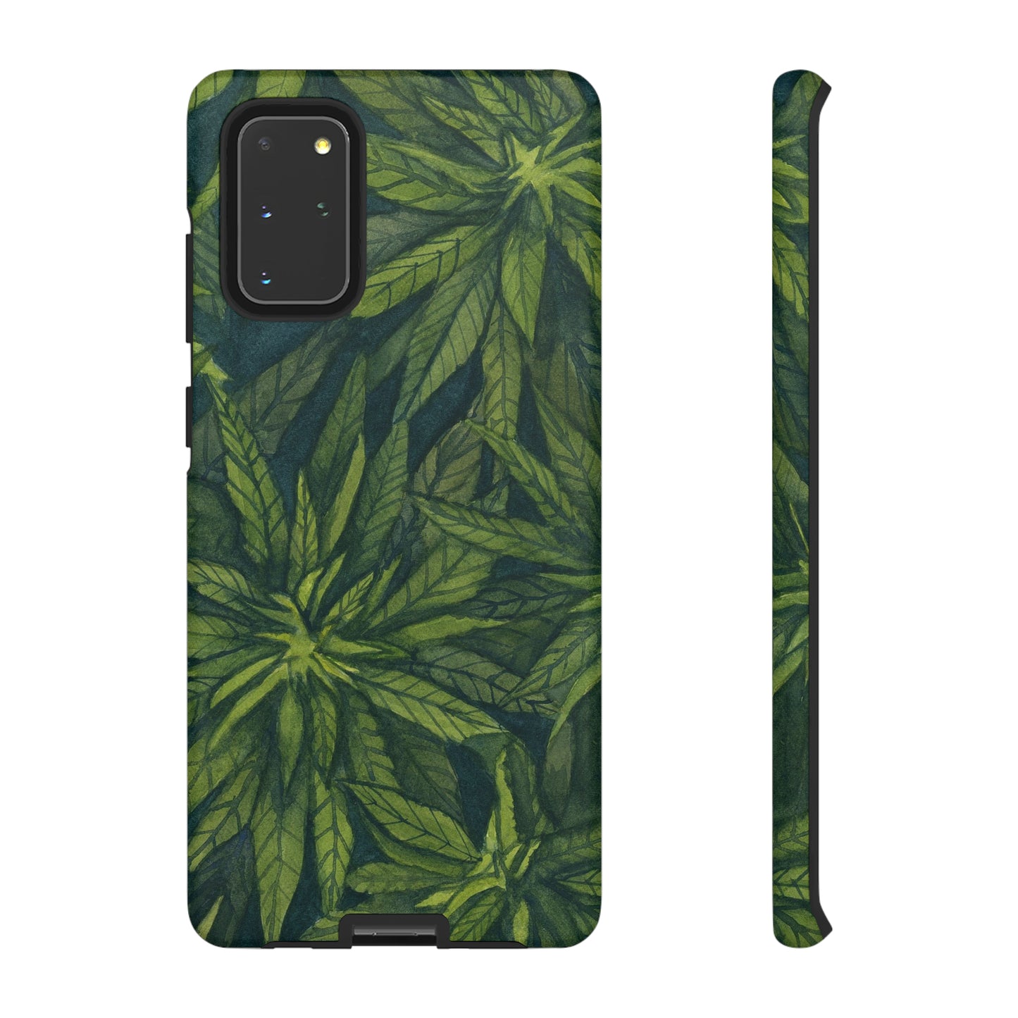 Tough Cell Phone Cases - Watercolor Cannabis Field