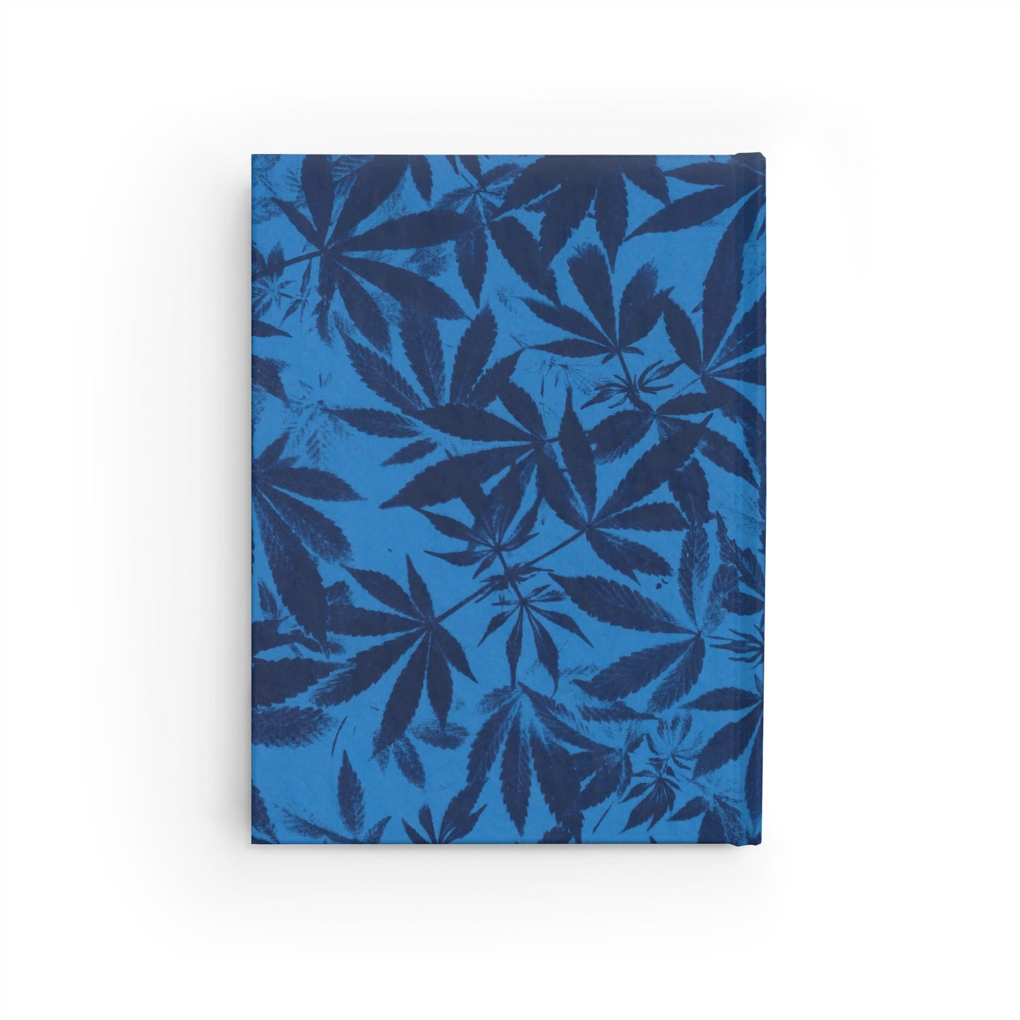 Journal - Blank Pages - Cannabis Field Cyanotype on Bright Blie Print