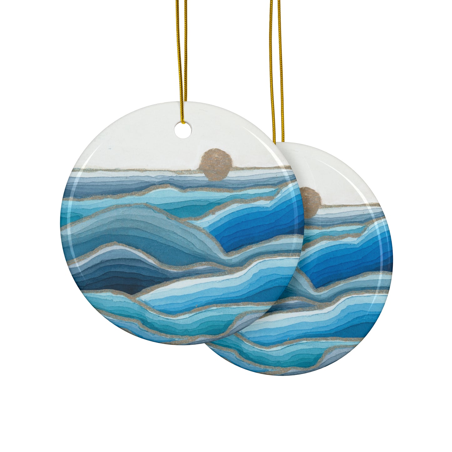 Ceramic Holiday Ornaments - Color Fields