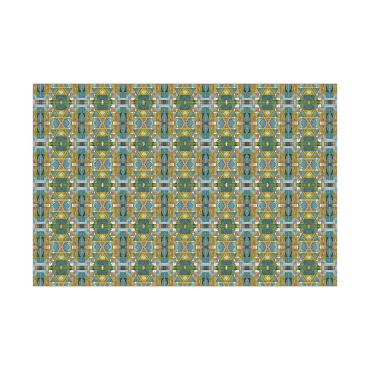 Gift Wrap Papers - Painterly Plaid, Cool Colors Wrapping Paper