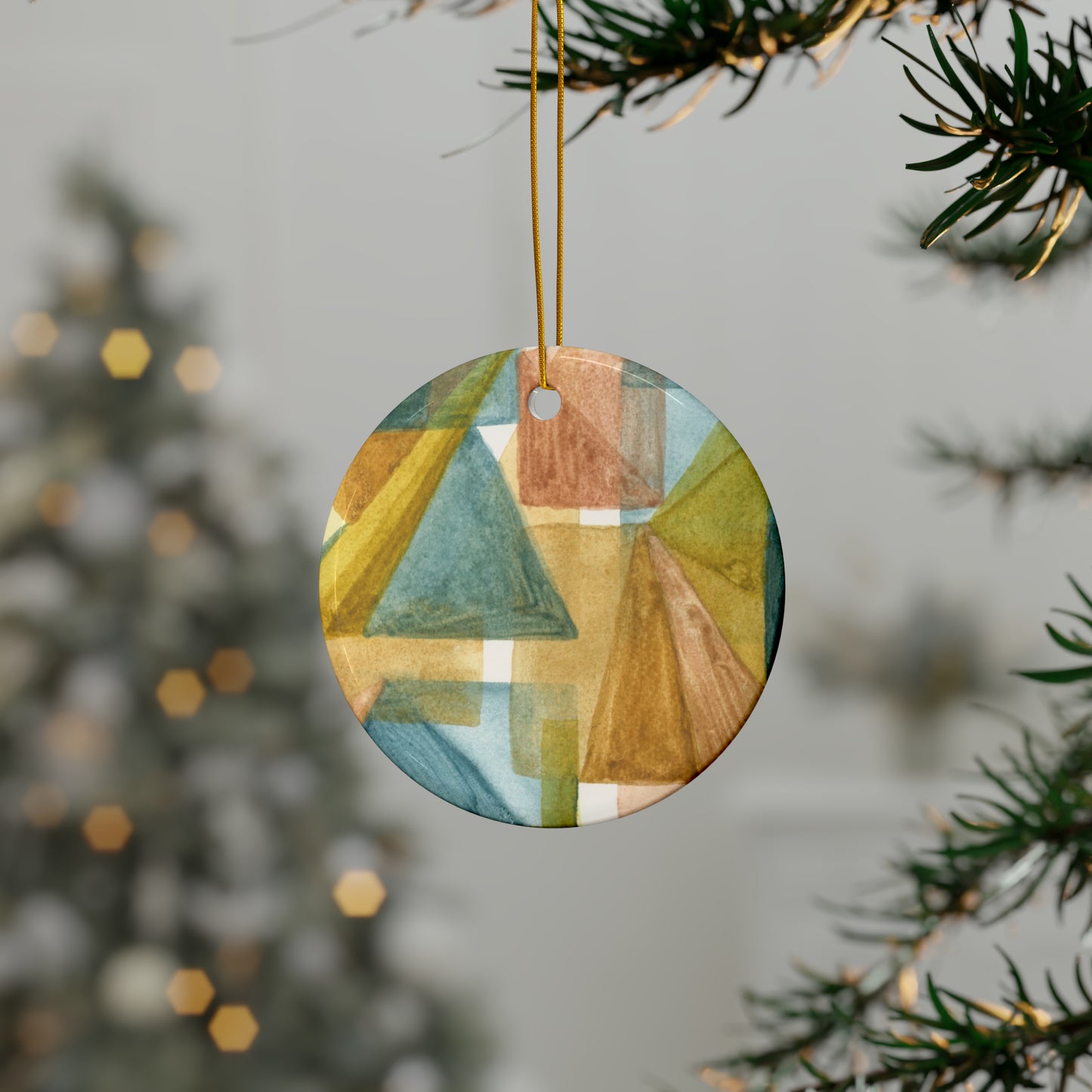 Ceramic Holiday Ornaments - Abstract Shapes