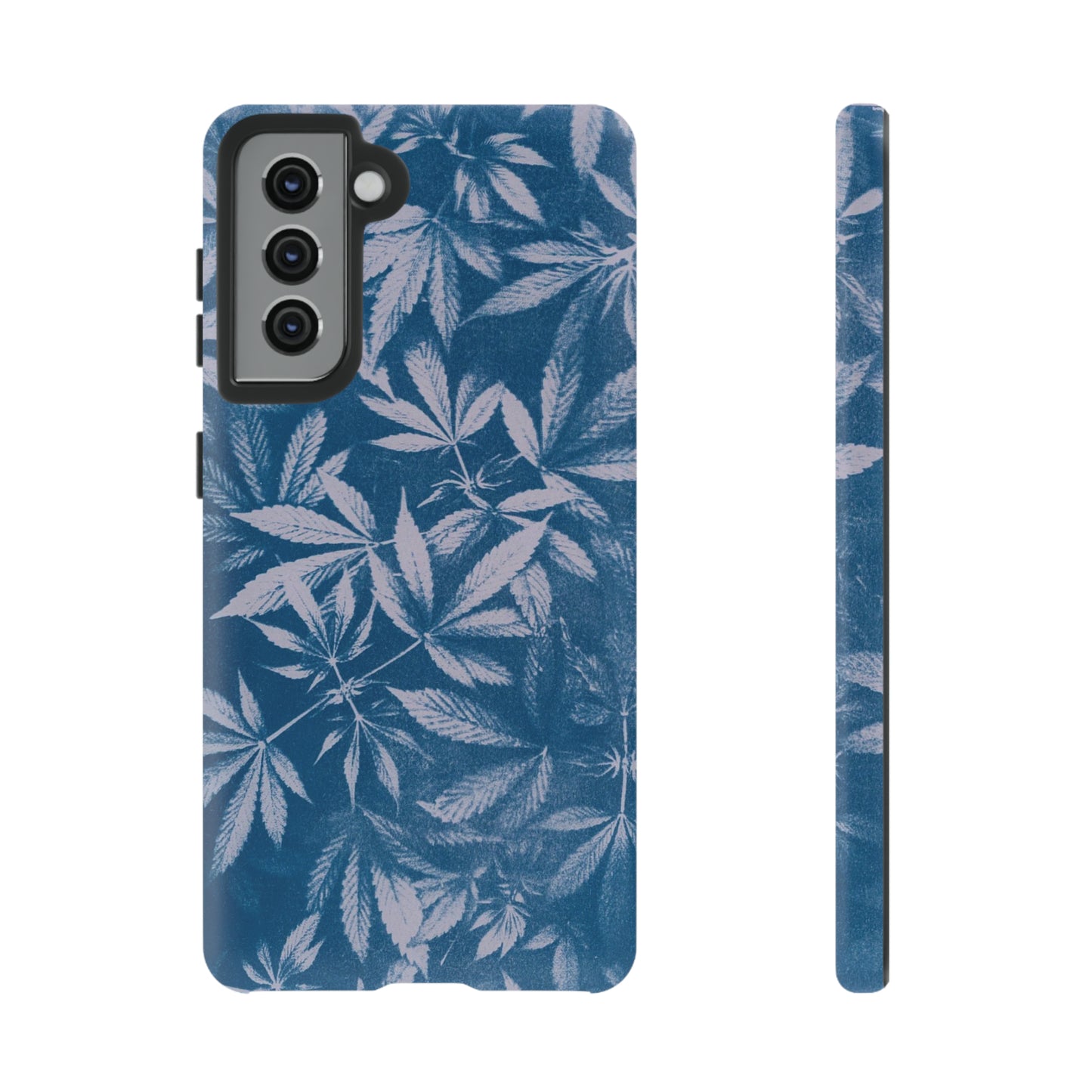 Tough Cell Phone Cases - Cyanotype on Lavender Print