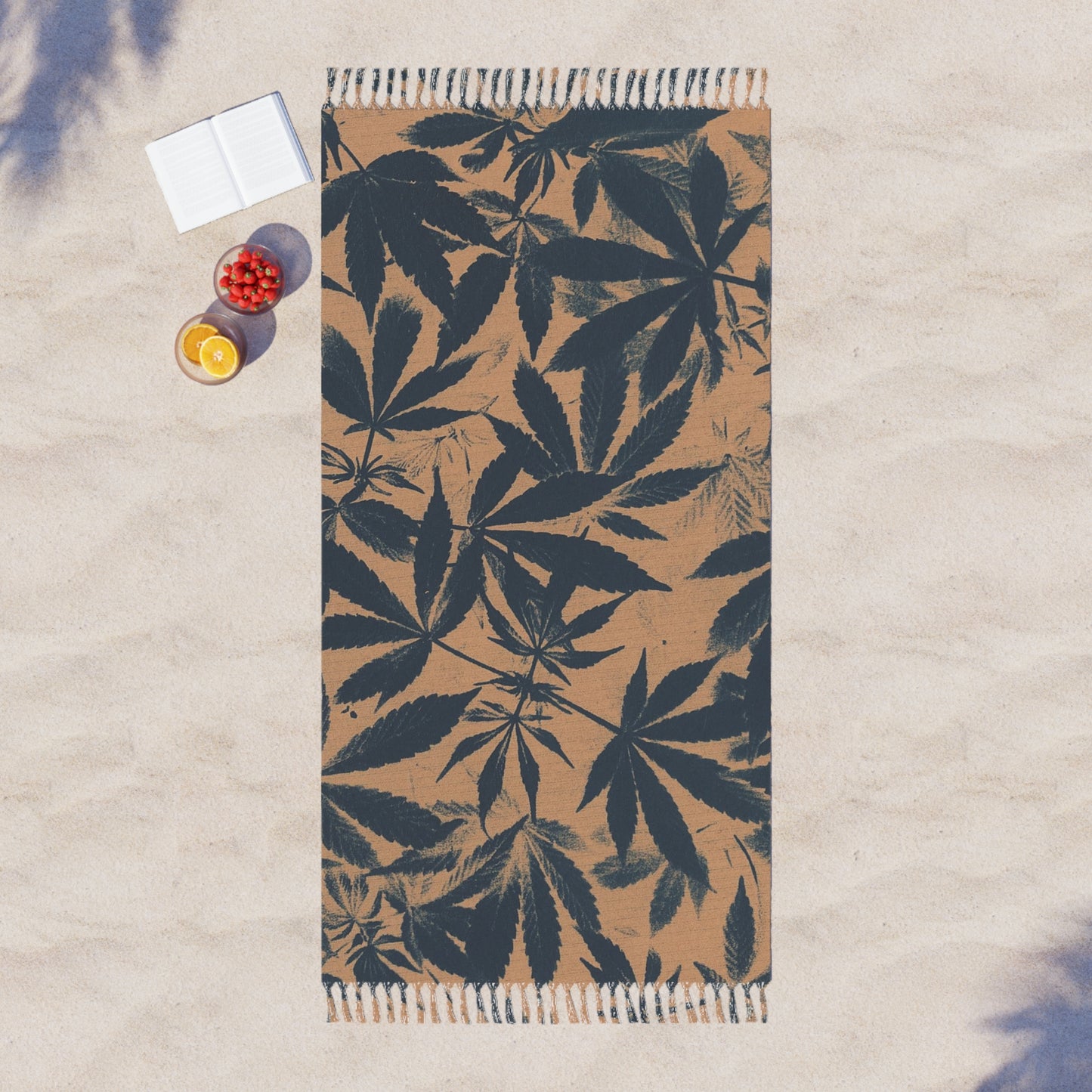 Boho Beach Cloth - Cyantype on Amber Print