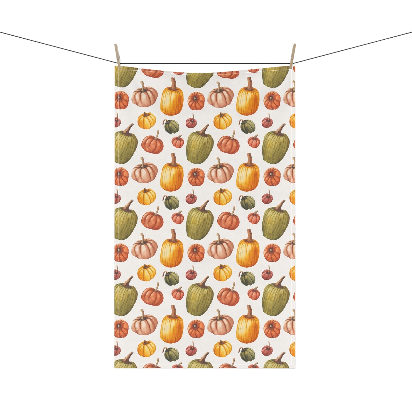 100% Cotton Twill Kitchen Towel - Rainbow Pumpkins