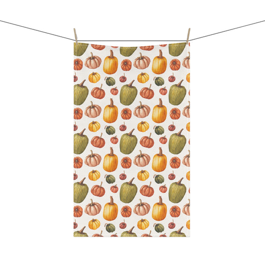 100% Cotton Twill Kitchen Towel - Rainbow Pumpkins