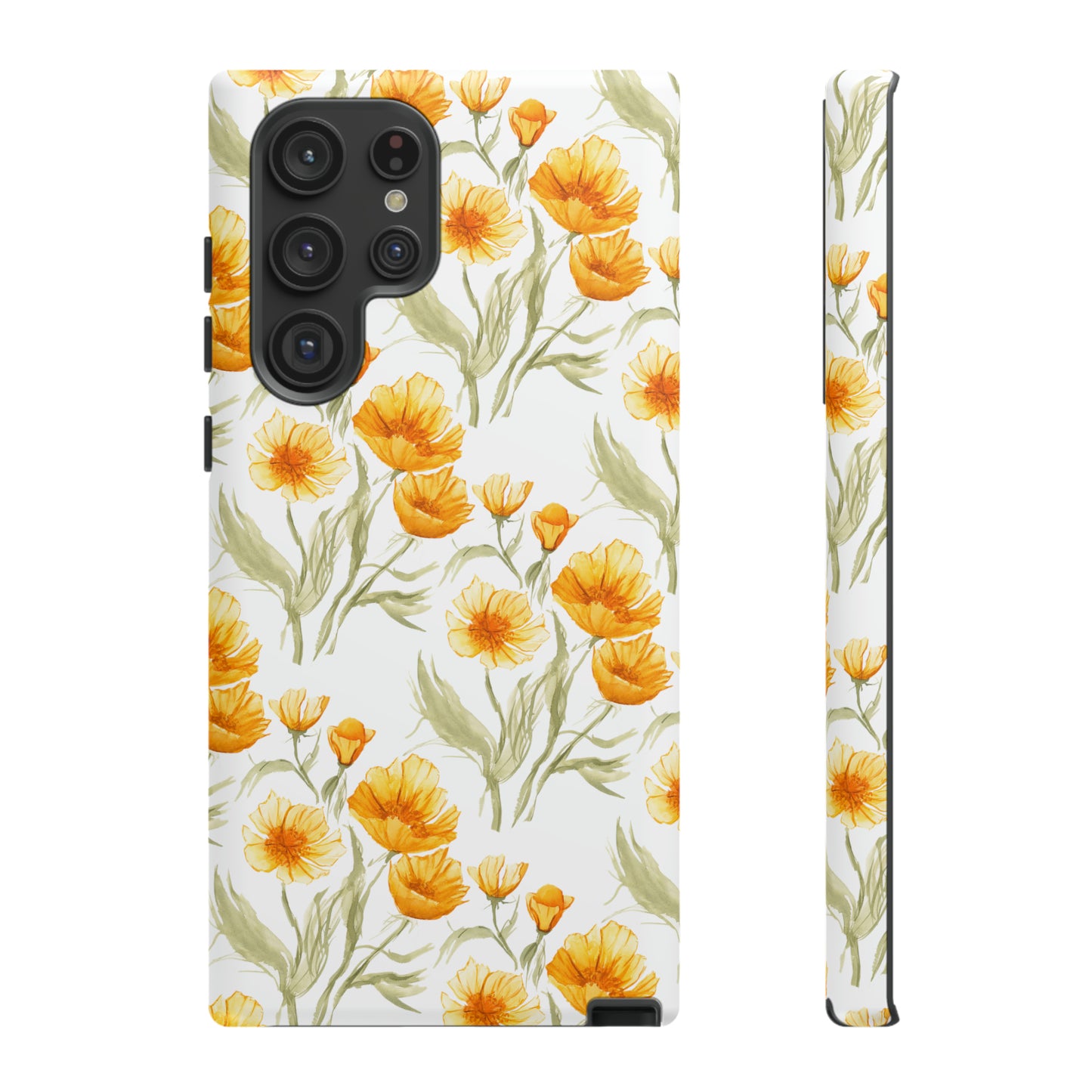 Tough Cell Phone Cases - Golden Poppies Print