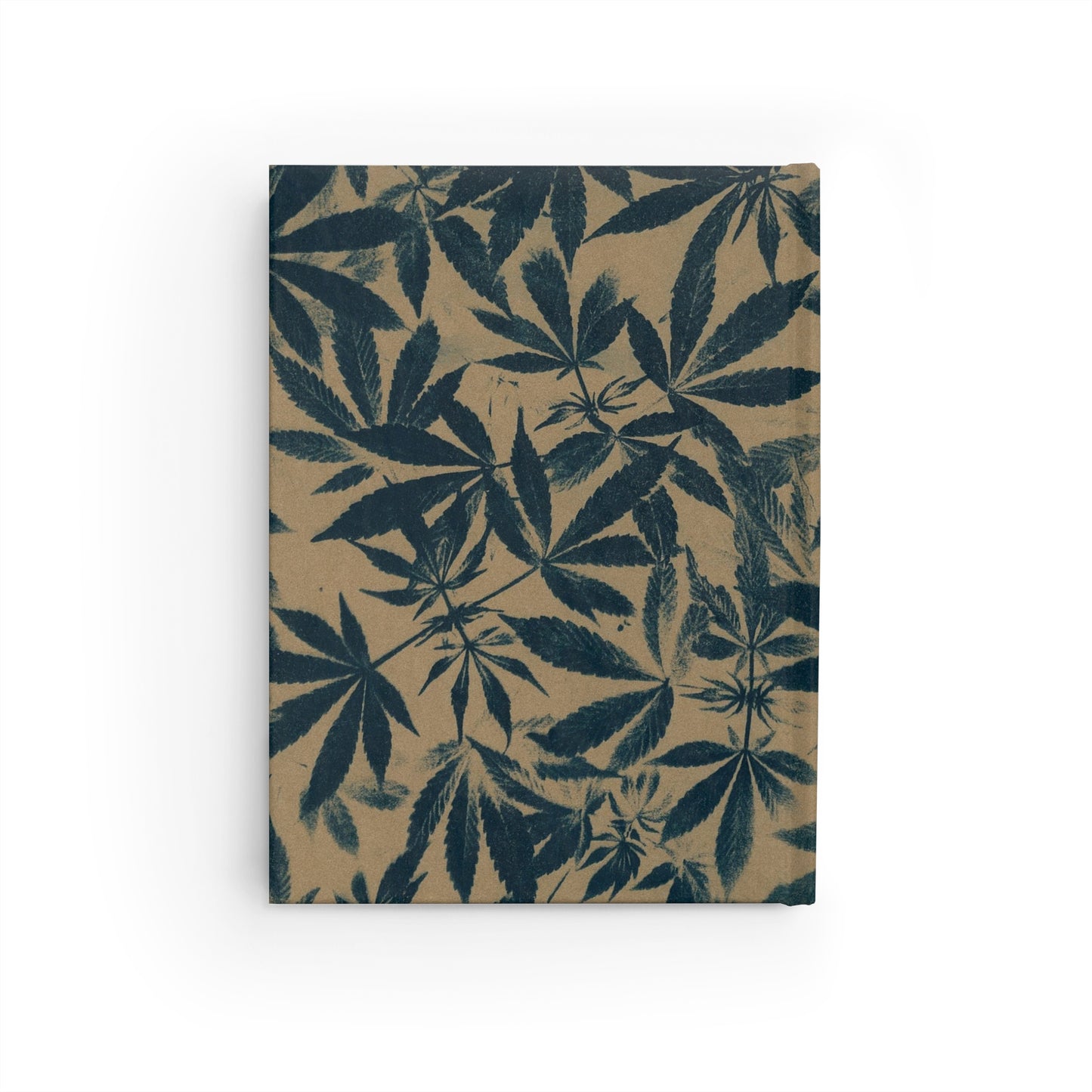 Journal - Blank Pages - Cannabis Field Cyanotype on Kraft Print