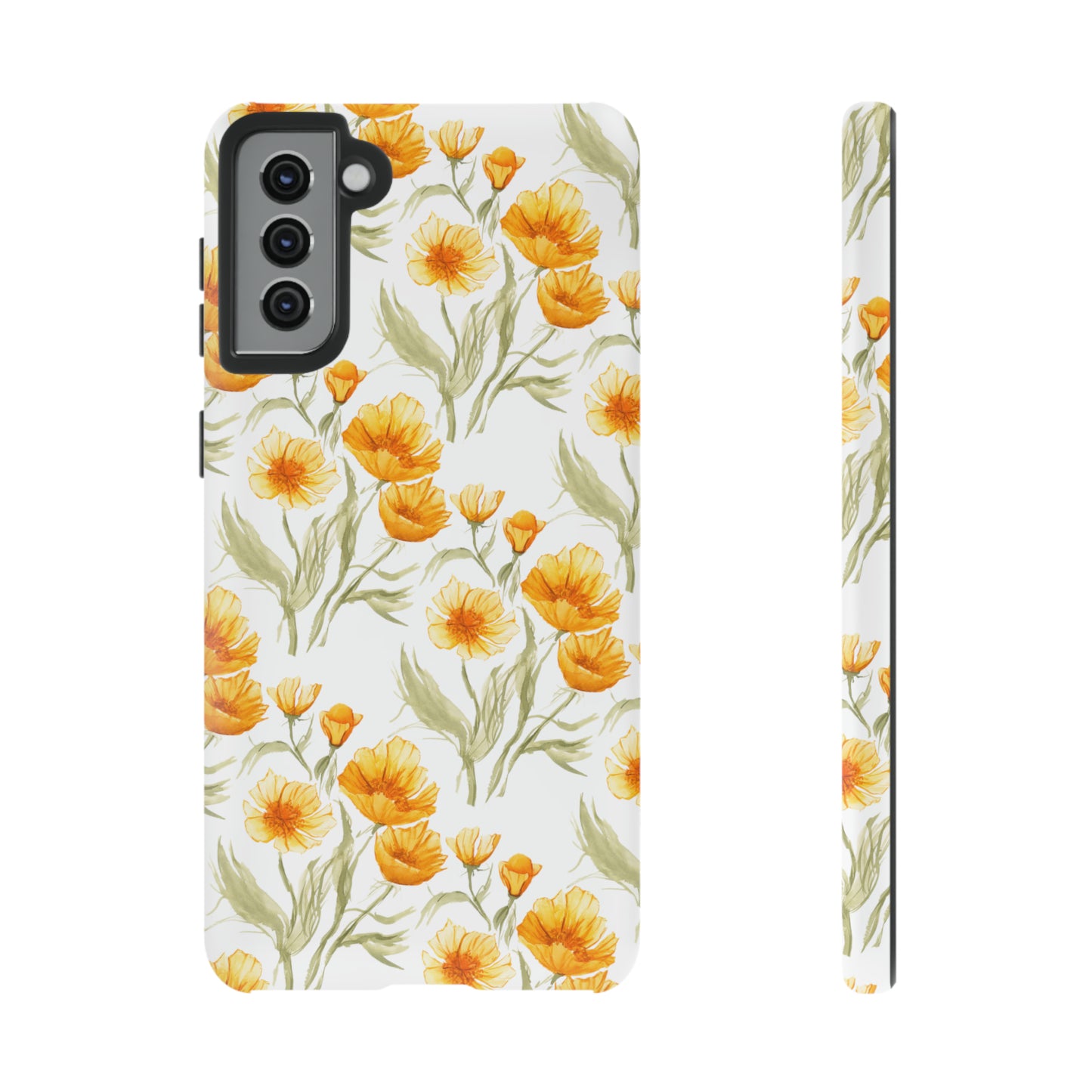 Tough Cell Phone Cases - Golden Poppies Print