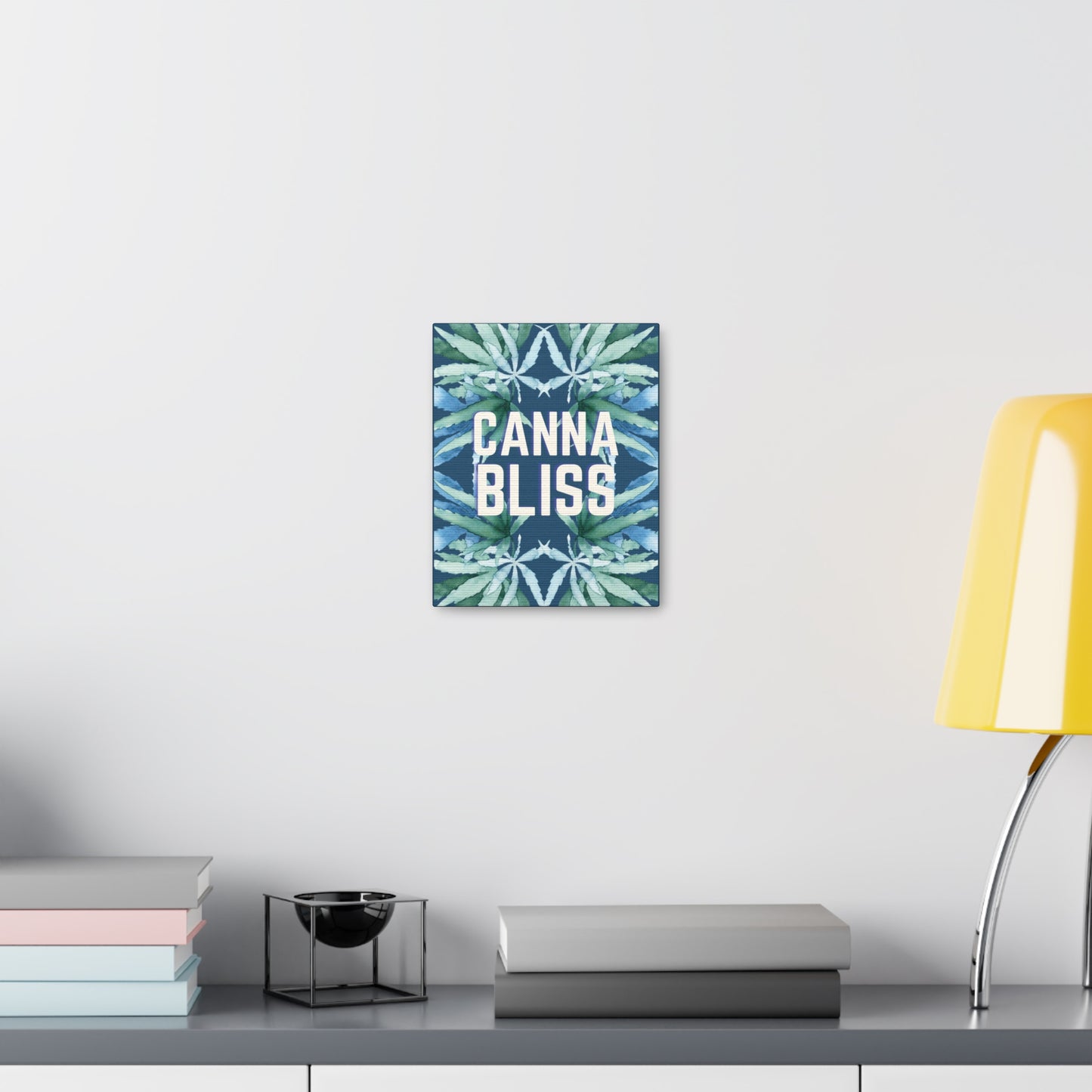 Canvas Gallery Wrap Prints - Cannabliss in Teal