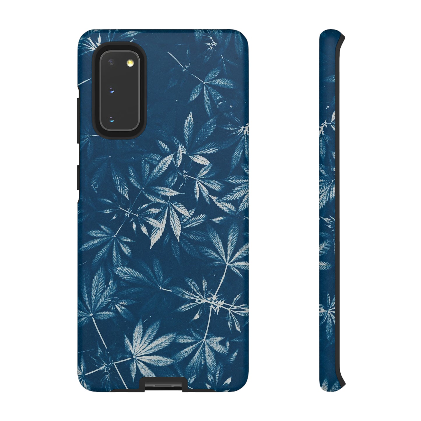 Tough Cell Phone Cases - Cannabis Field Cyanotype Print