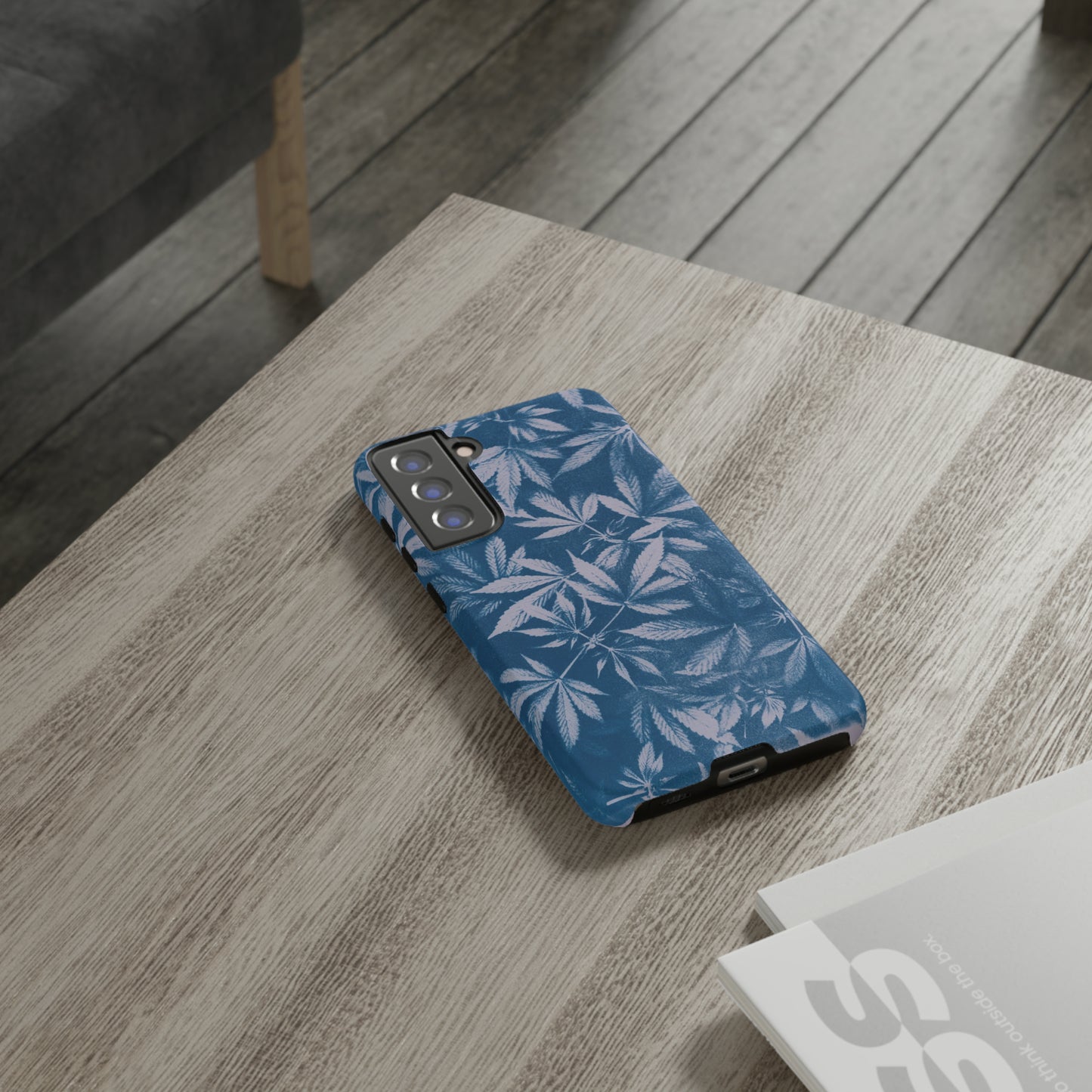 Tough Cell Phone Cases - Cyanotype on Lavender Print