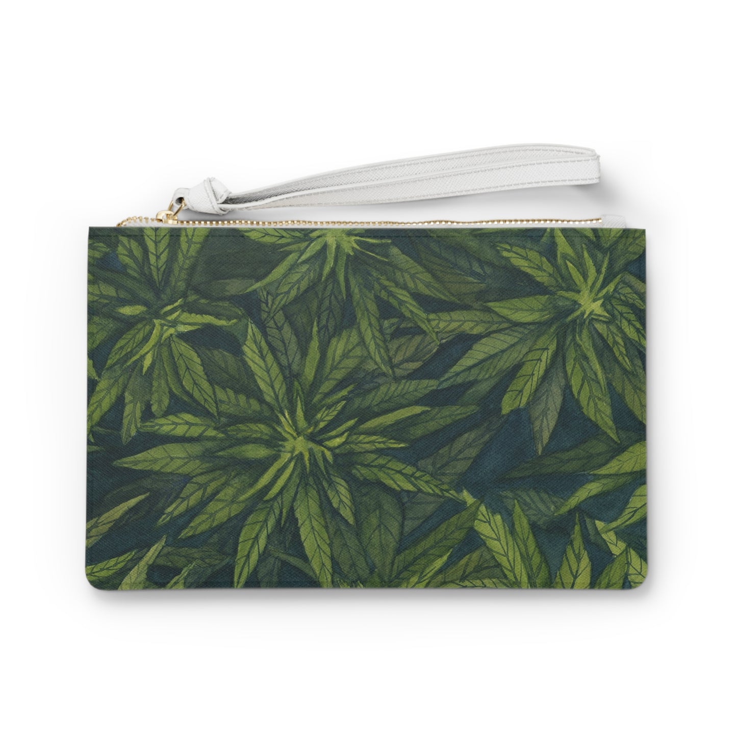 Vegan Leather Clutch Bag - Green Gardens