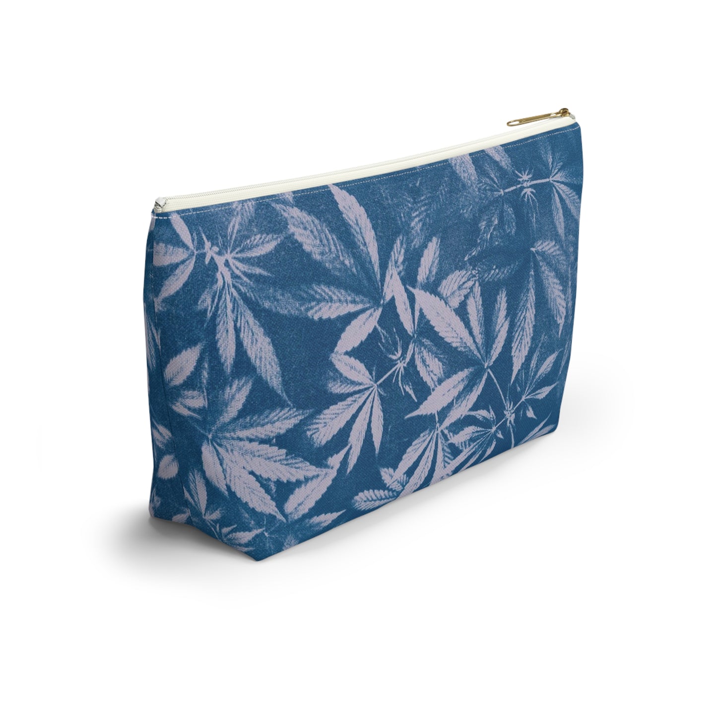 Roomy Accessory Pouch - Cyanotype on Lavender Print