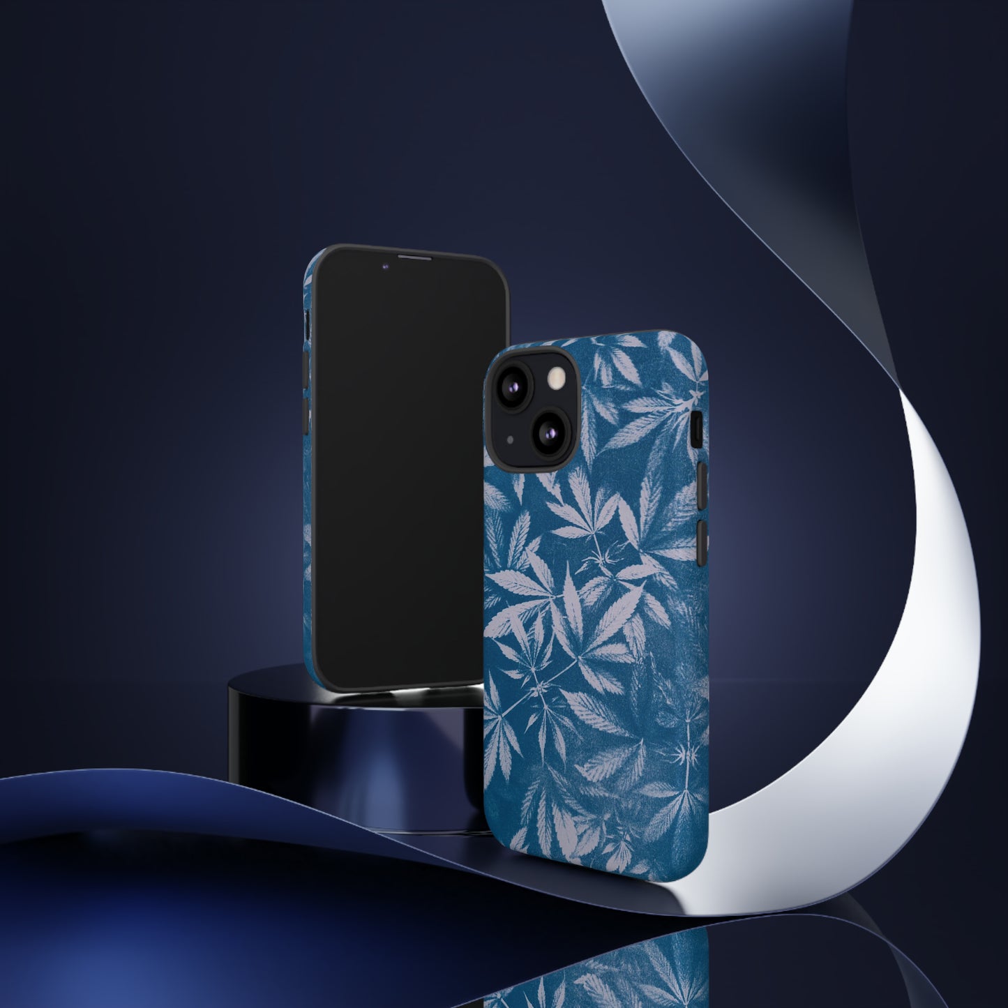 Tough Cell Phone Cases - Cyanotype on Lavender Print