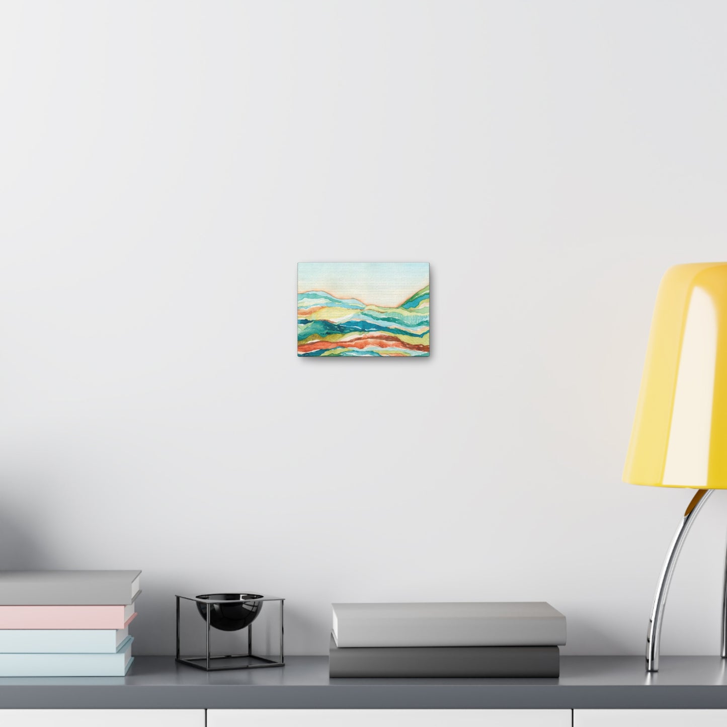 Canvas Gallery Wrap Prints - Abstract Watercolor Mountain Landscape