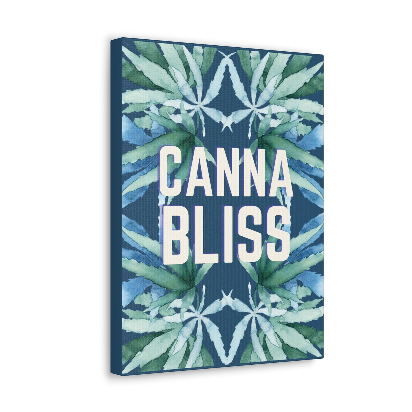 Canvas Gallery Wrap Prints - Cannabliss in Teal