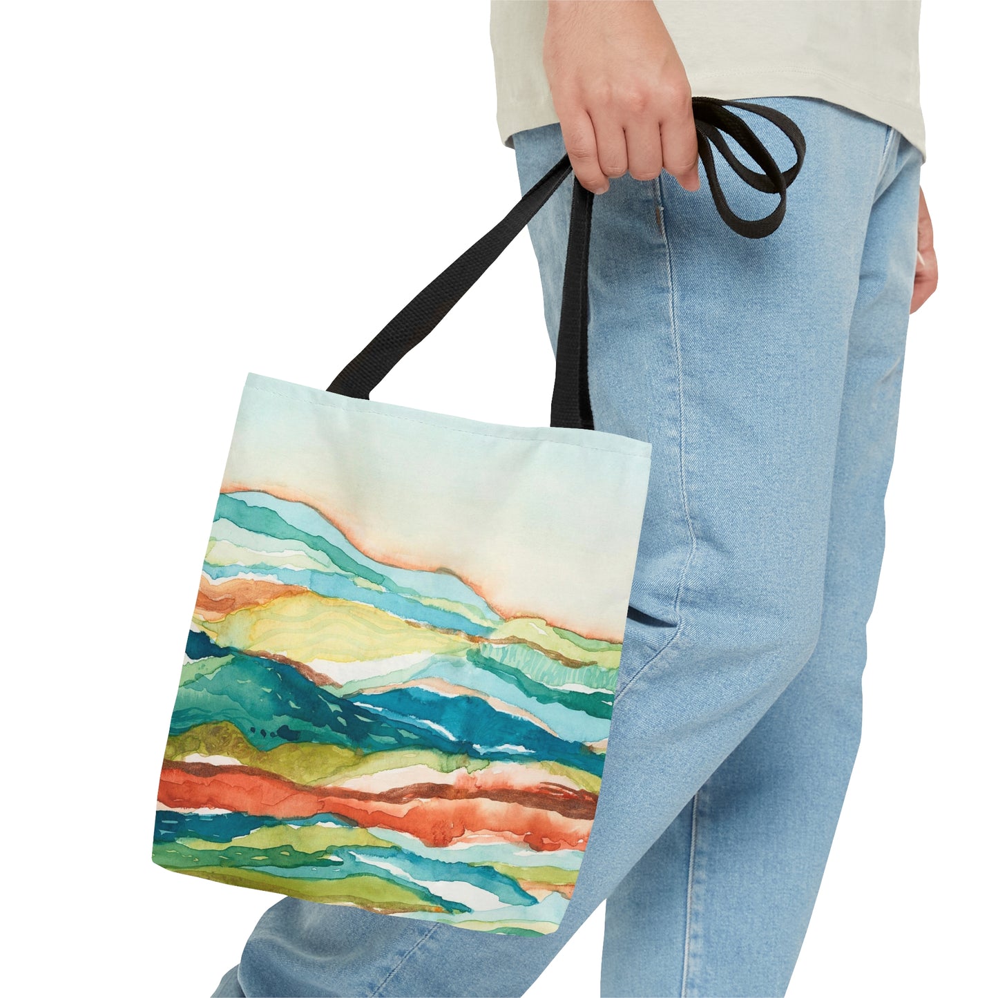 Tote Bag (3 sizes!) - Watercolor Mountains