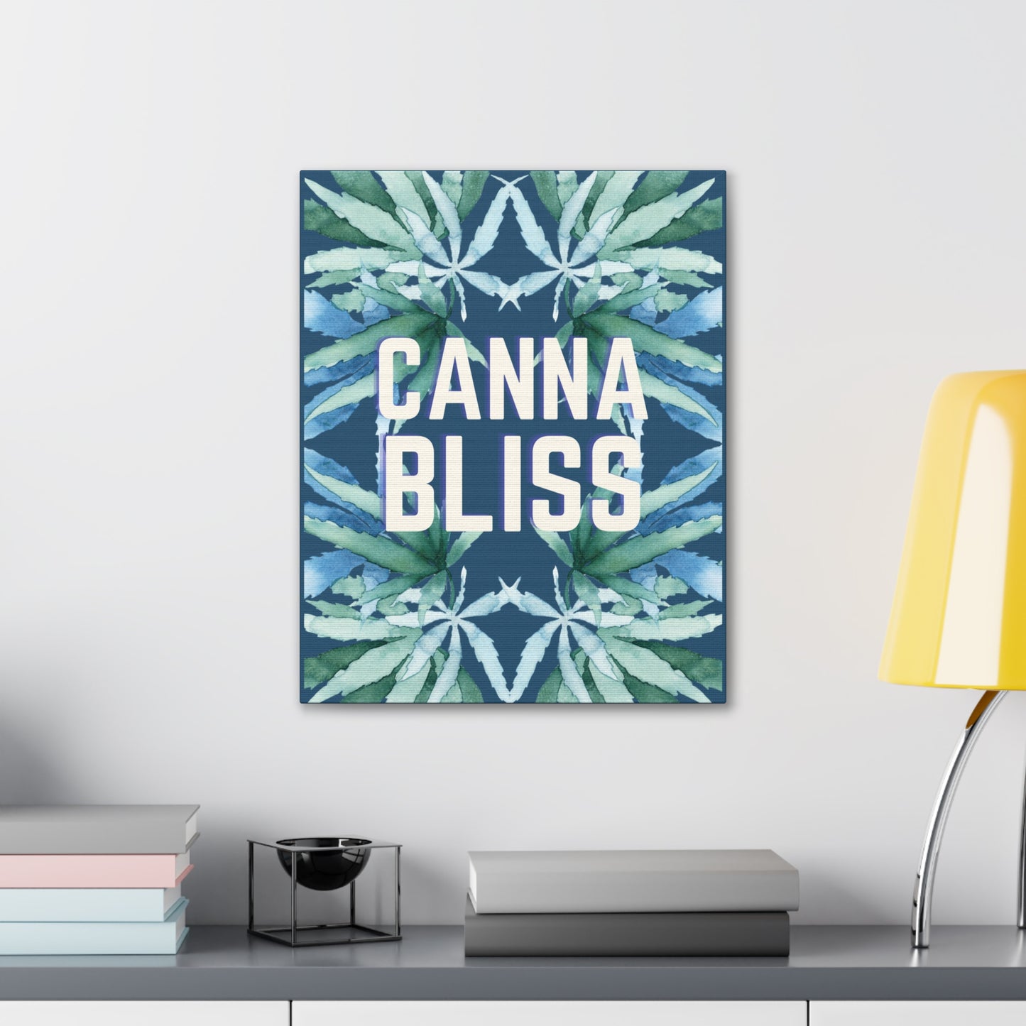 Canvas Gallery Wrap Prints - Cannabliss in Teal