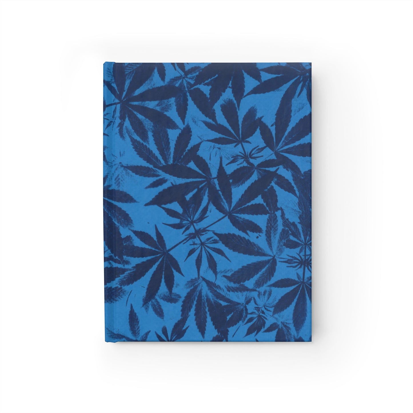 Journal - Blank Pages - Cannabis Field Cyanotype on Bright Blie Print