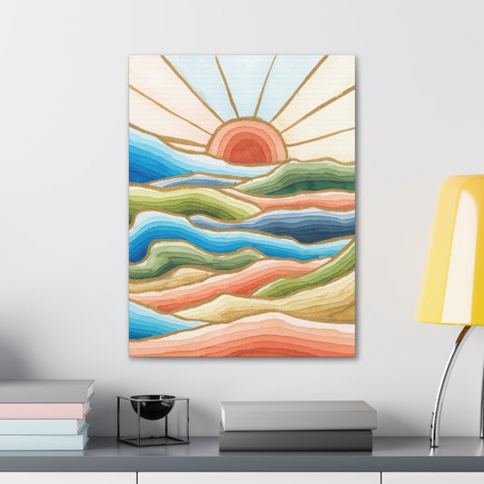 Canvas Gallery Wrap Prints - Red Twilight