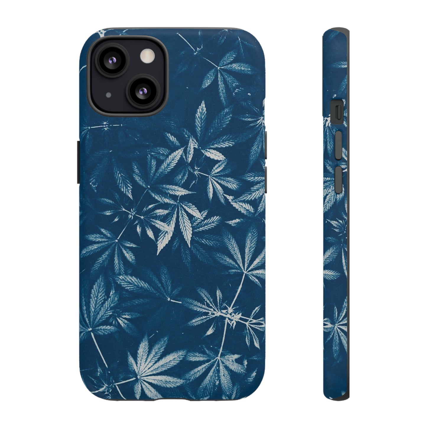 Tough Cell Phone Cases - Cannabis Field Cyanotype Print