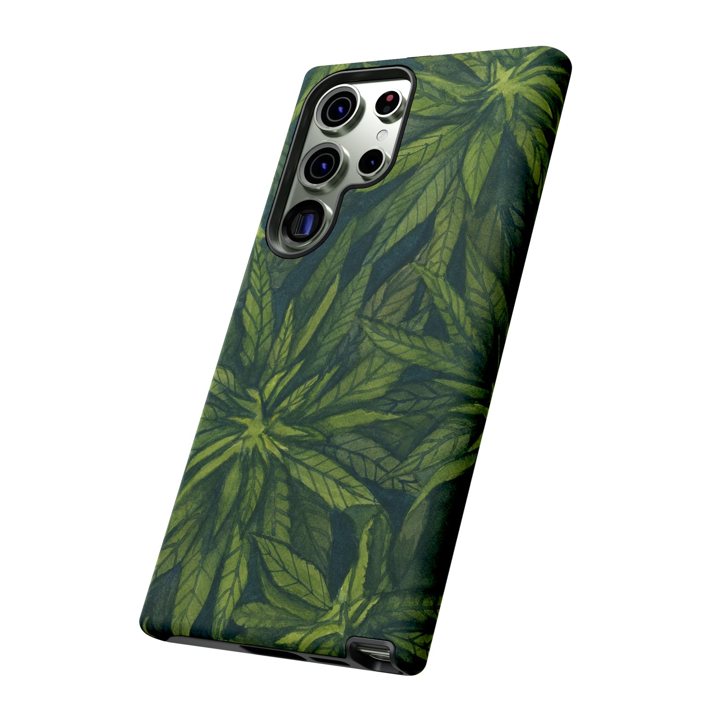 Tough Cell Phone Cases - Watercolor Cannabis Field