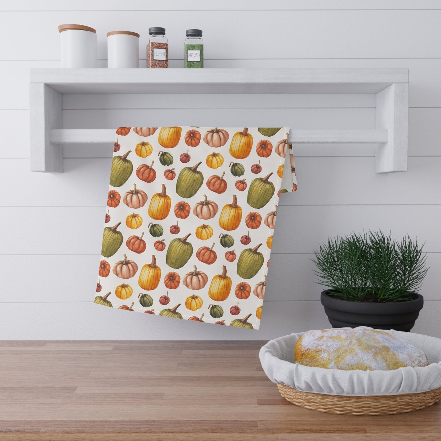 100% Cotton Twill Kitchen Towel - Rainbow Pumpkins