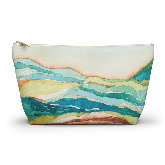 Roomy Accessory Pouch - Watercolor Landscape