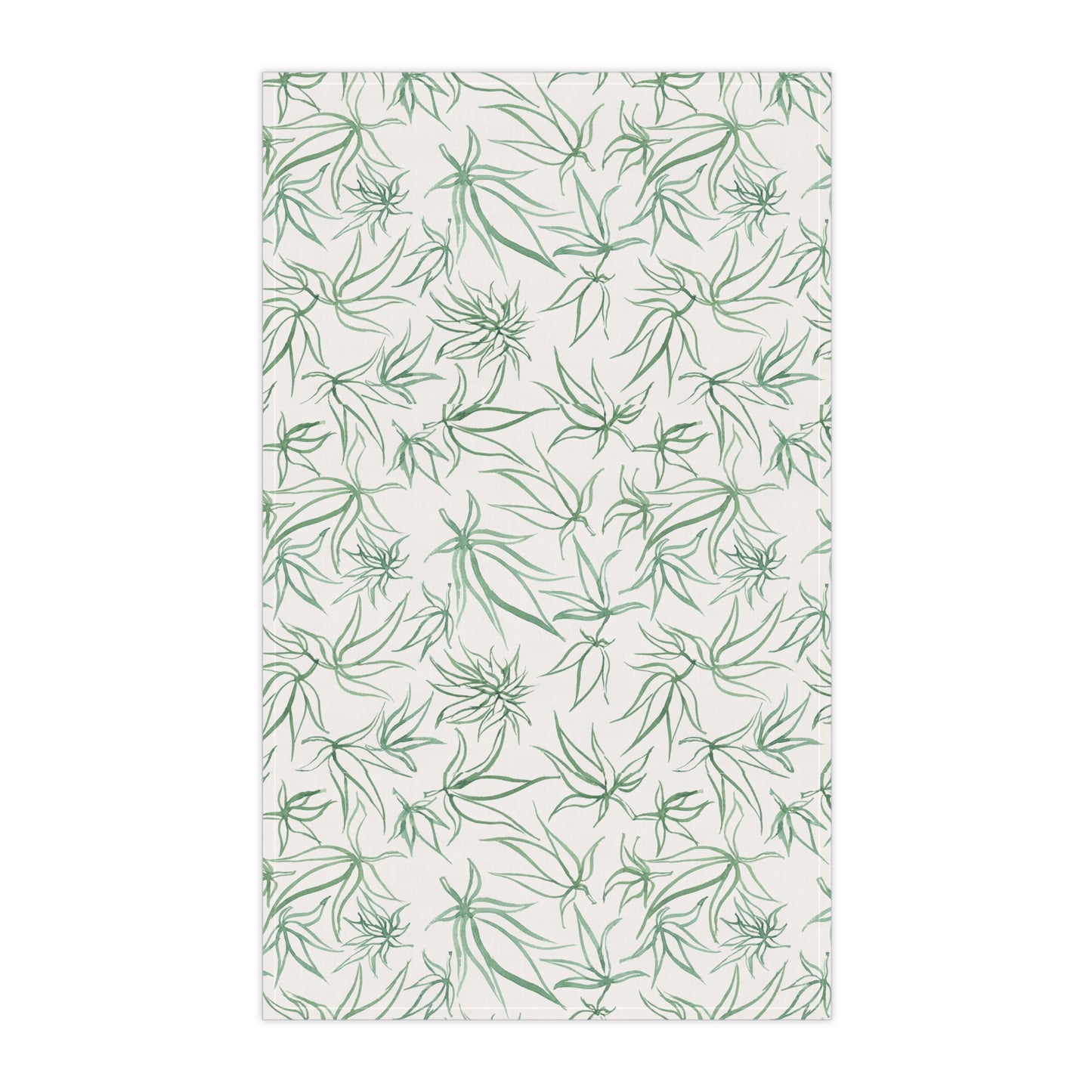 100% Cotton Twill Kitchen Towel - Sketches in Green