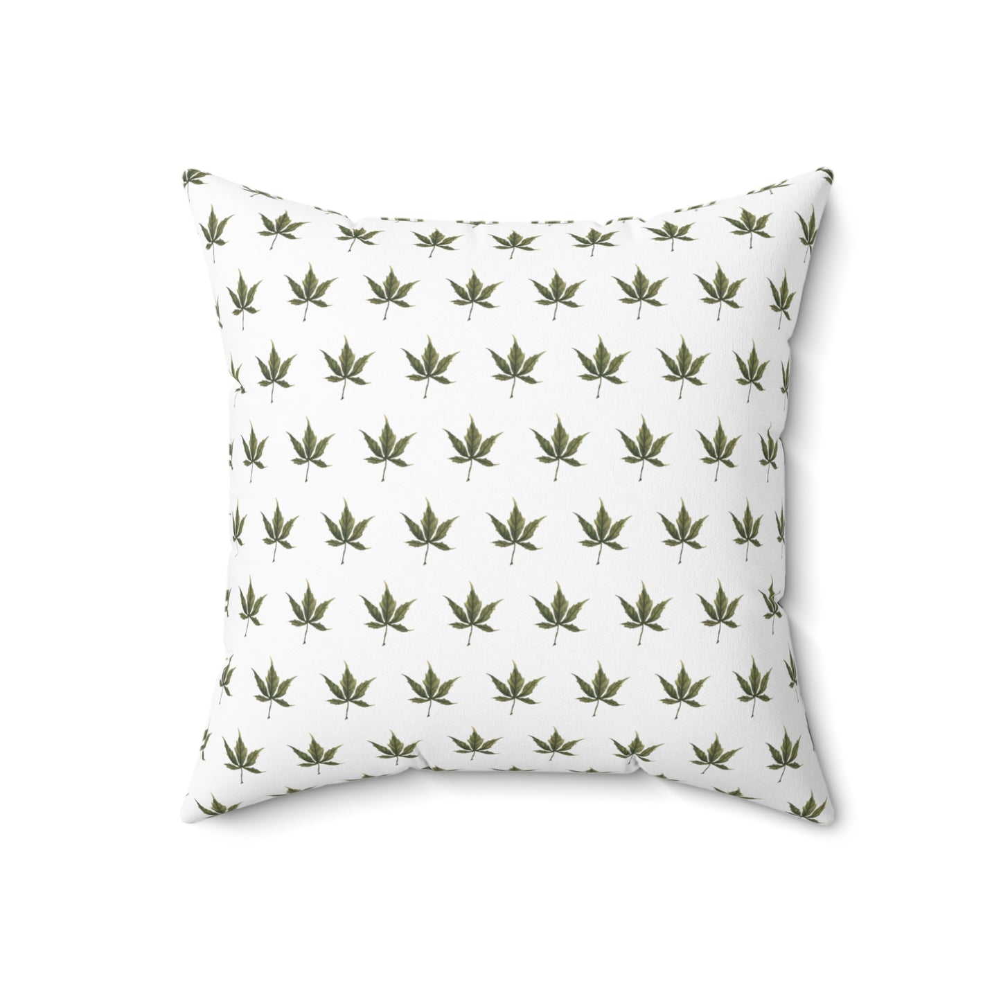 Faux Suede Square Pillow - Herbal Dream on White