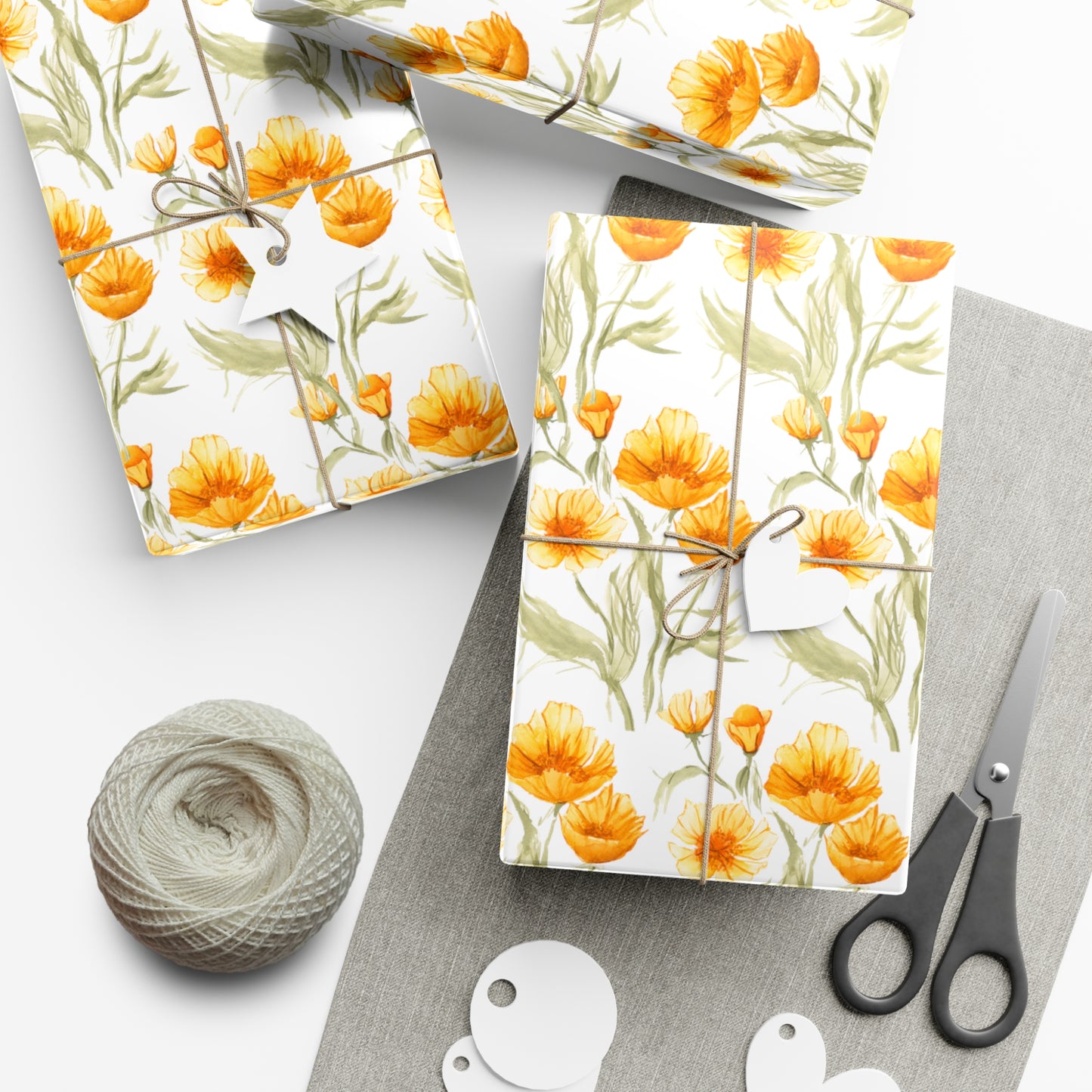 Gift Wrap Papers - Golden Poppies Wrapping Paper