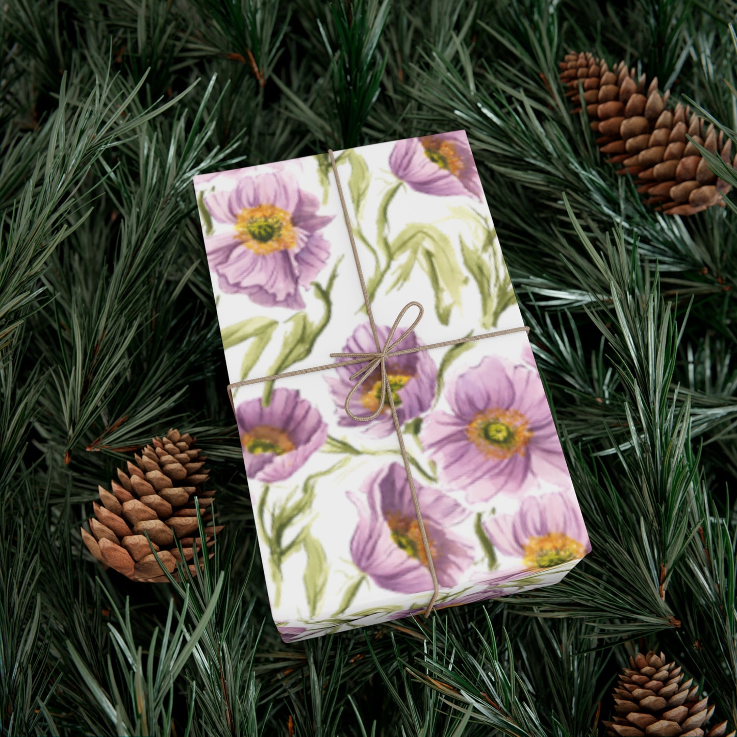 Gift Wrap Papers - Lilac Poppies Wrapping Paper