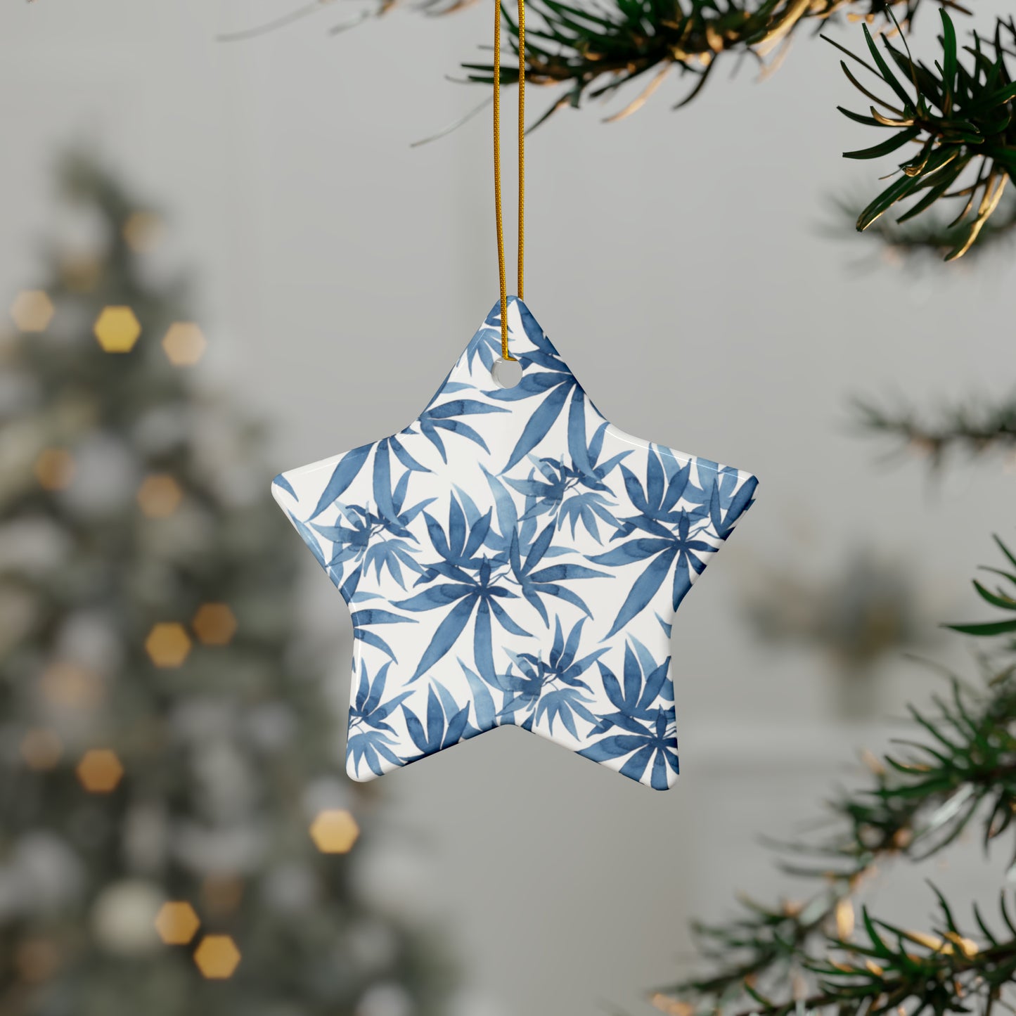 Ceramic Holiday Ornaments - Ocean Haze