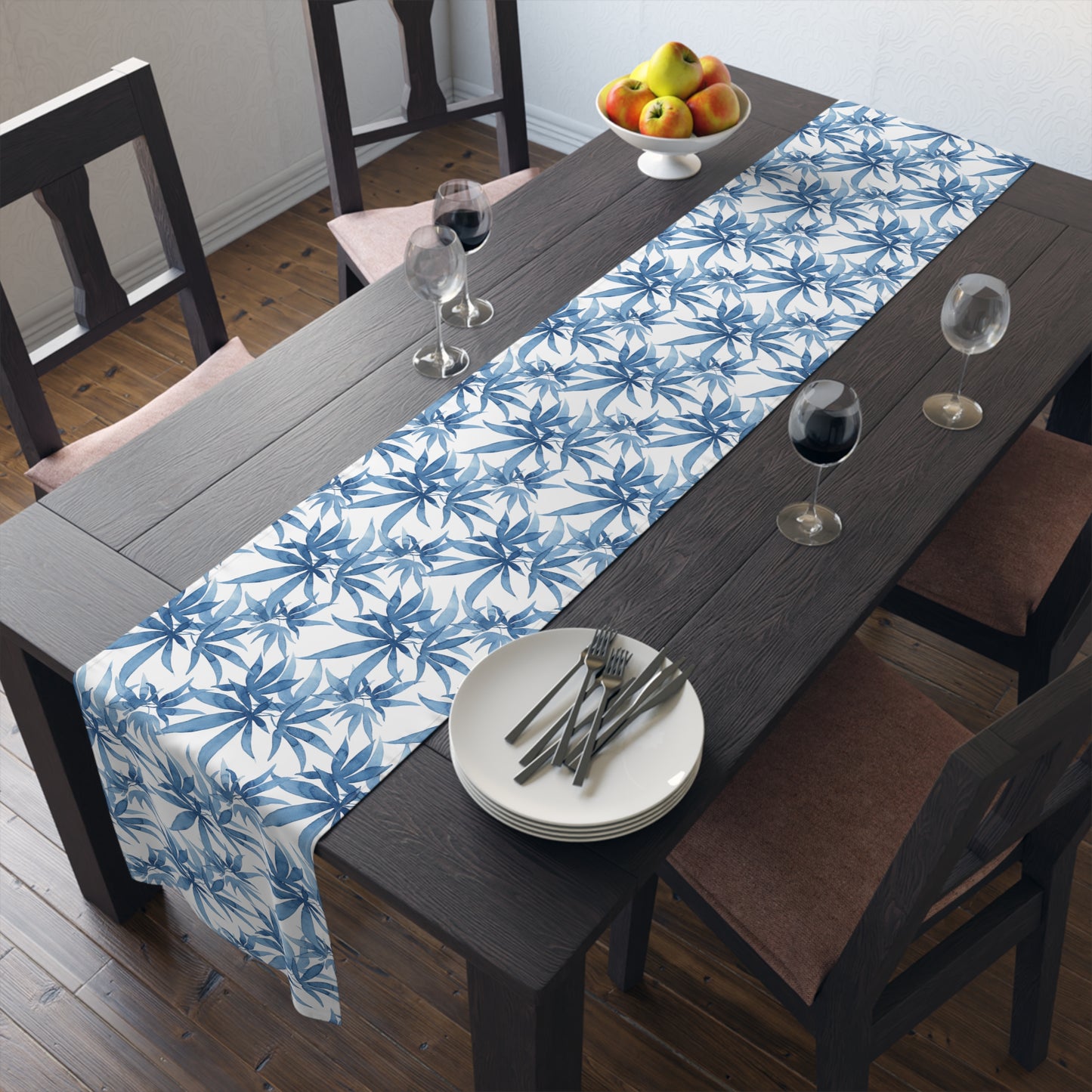 Table Runner 100% Cotton - Ocean Haze