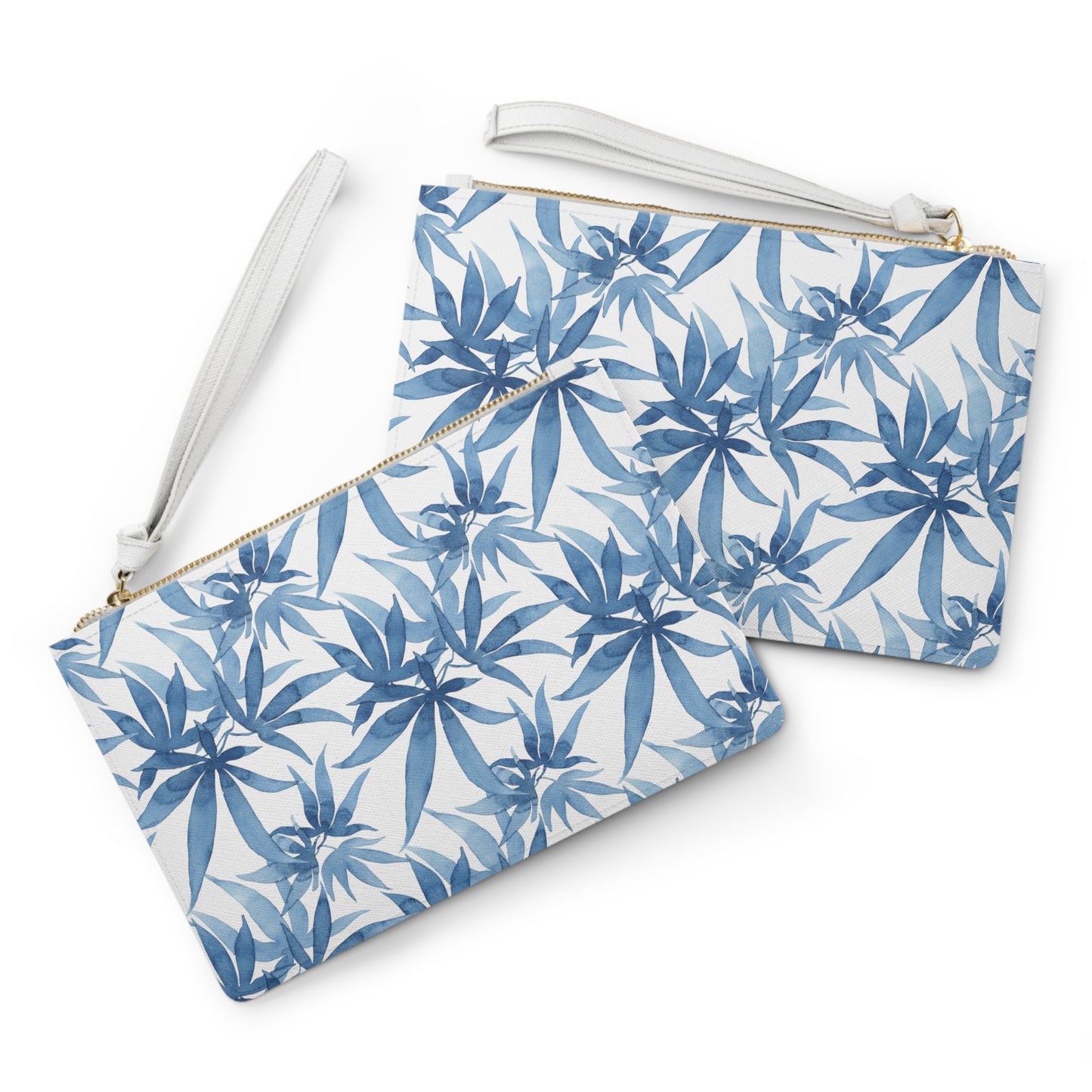 Vegan Leather Clutch Bag - Ocean Haze