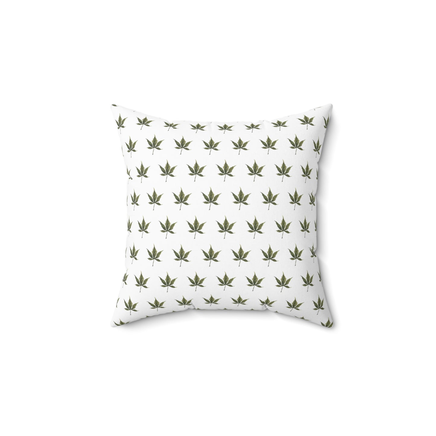 Faux Suede Square Pillow - Herbal Dream on White